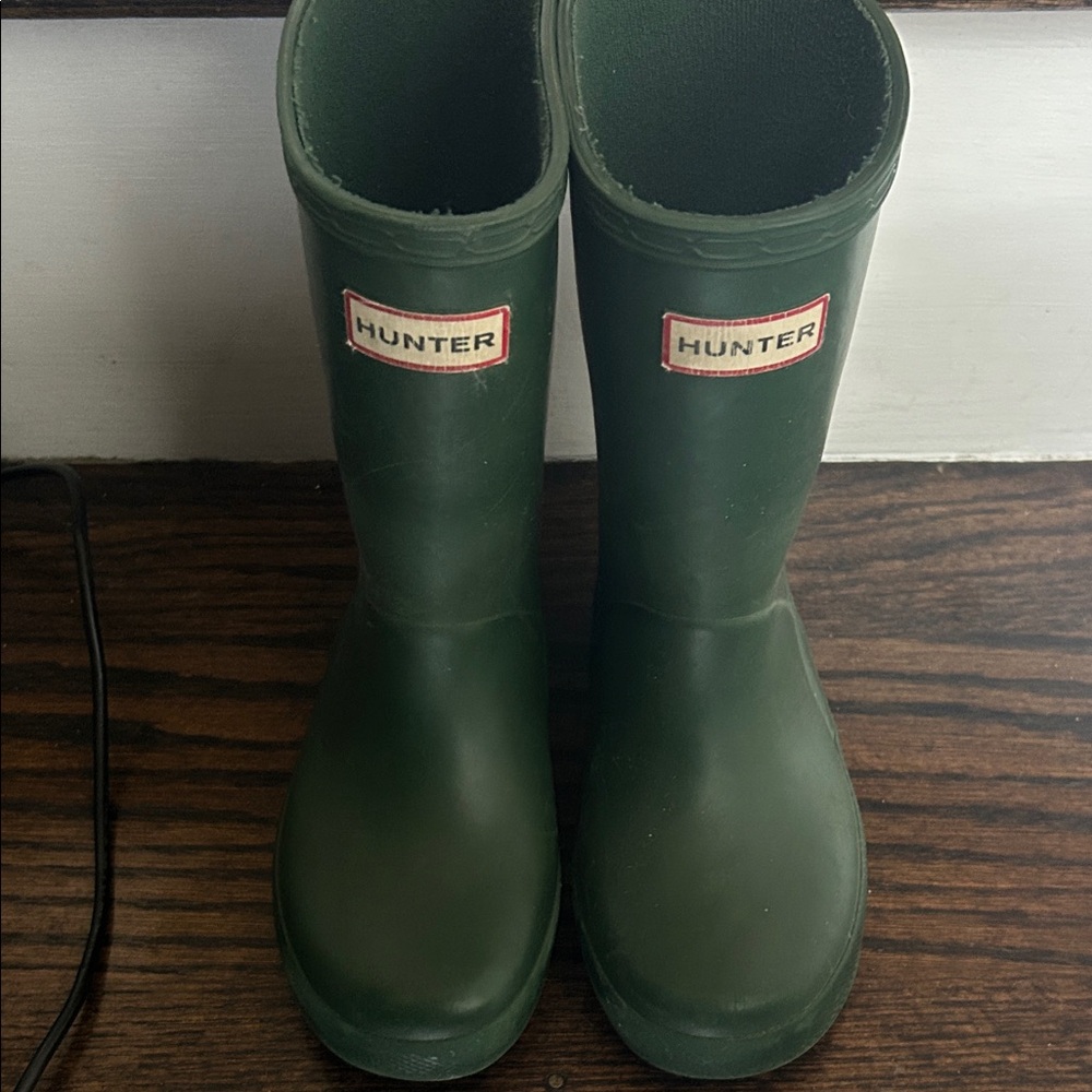Hunter Dark Green Waterproof Boots-Toddler Size 9